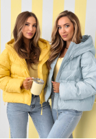 Prošívaná Bunda s kapucí Must Believe žlutá