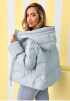 Prošívaná Bunda s kapucí Must Believe blankytná