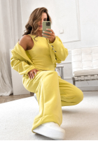 Tepláková souprava Mikina, Kalhoty i top 3in1 Almost There velbloudí