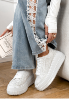 Koronkowe Tenisky Don’t Move bílé