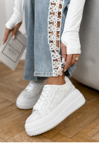 Koronkowe Tenisky Don’t Move bílé