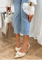 Sandály na szpilce z kokardką New Season béžové