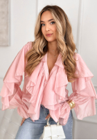 Košile z falbankami Sweet Ruffles růžová