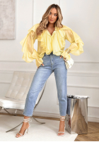 Košile z falbankami Sweet Ruffles žlutá