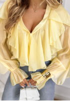 Košile z falbankami Sweet Ruffles žlutá