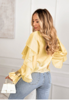 Košile z falbankami Sweet Ruffles žlutá