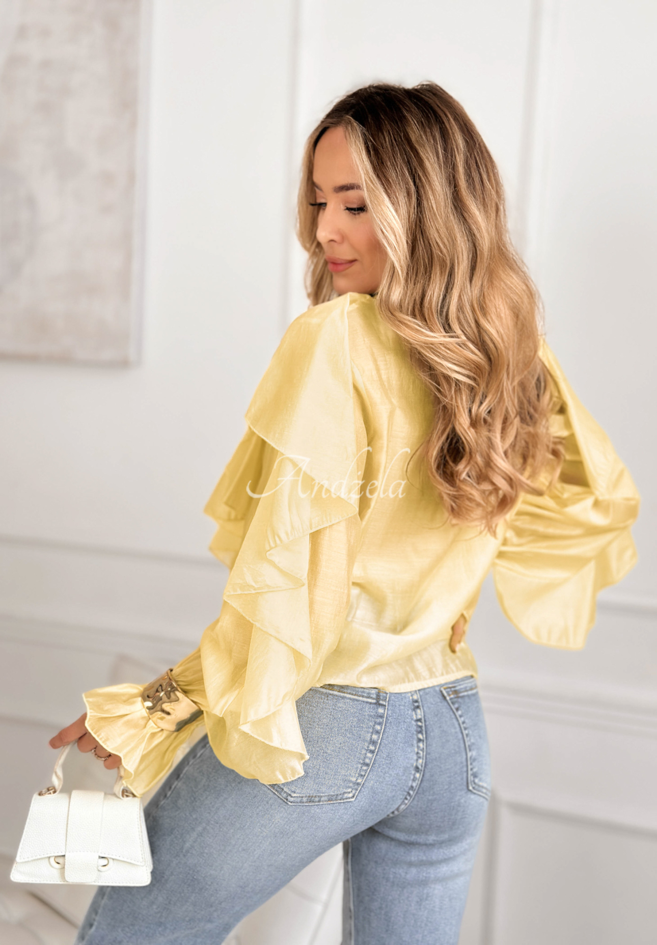 Košile s volánky Sweet Ruffles žlutá