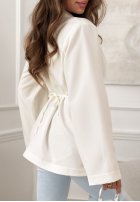 Sako z paskiem z różą Rosy Elegance Bílá