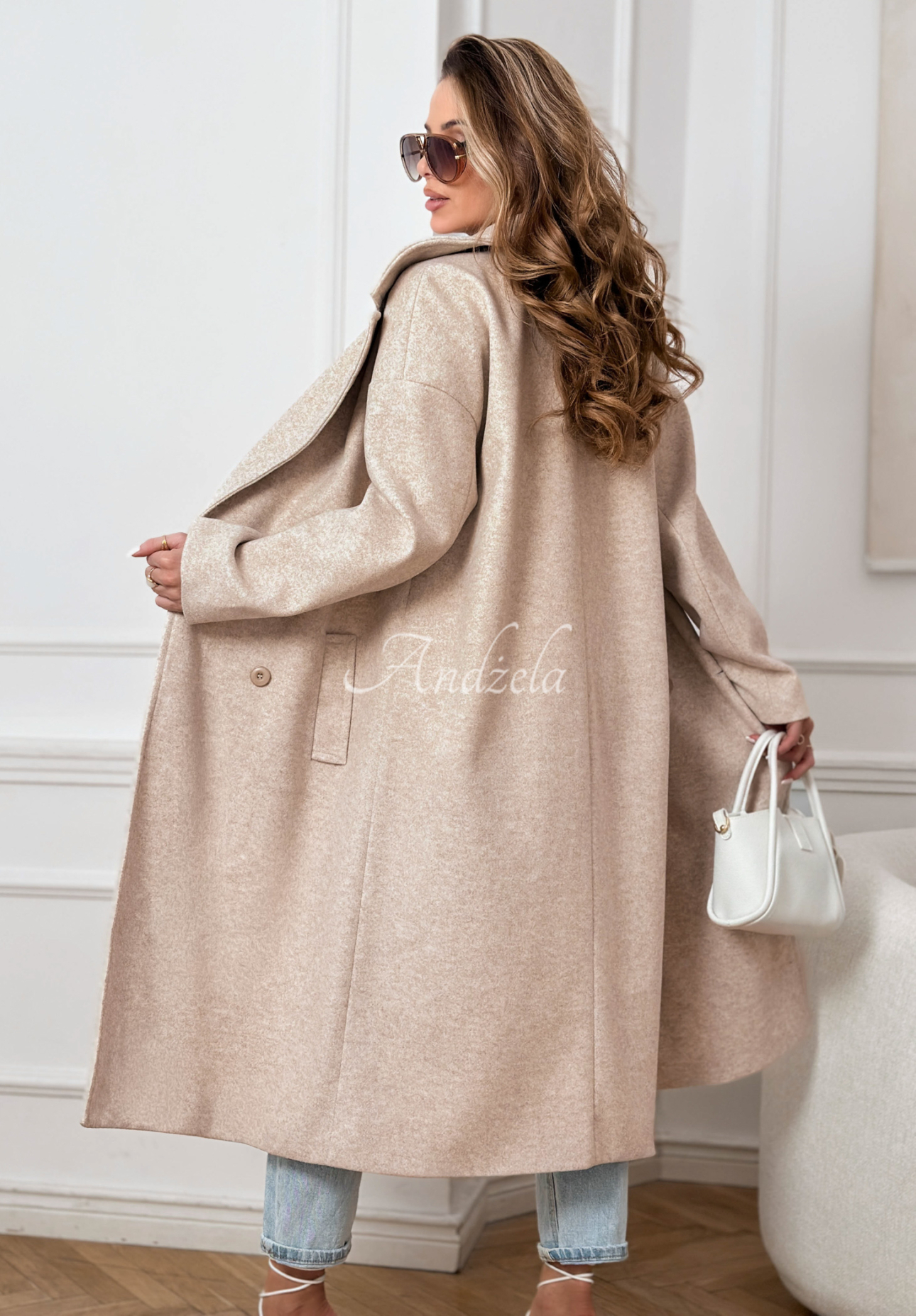 Dlouhý kabát Springtime Success béžový