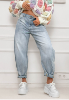 Kalhoty džínové  banana Just Let Them jasnobiebieskie