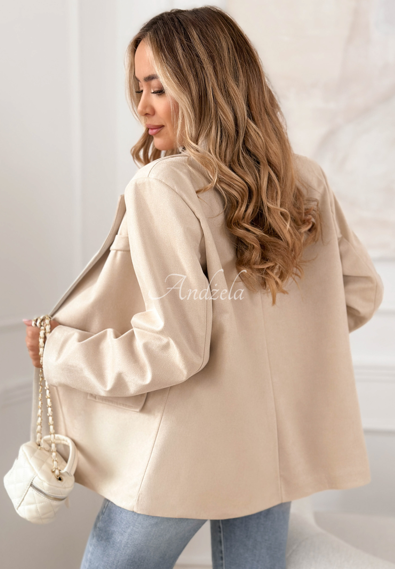 Semišové sako Good Balance béžová