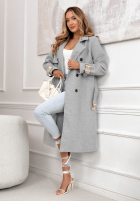 Dlouhý Kabát z paskiem Changing Of Seasons šedý