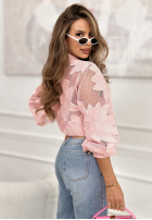 Koronkowa Košile Subtle And Flowery pudrová růžová