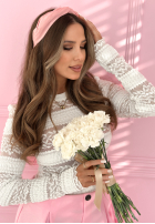 Čelenka na głowę z wiązaniem Clean Look pudrová růžová