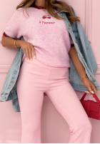 Legíny dzwony New Season Baddie pudrová růžová