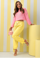 Kalhoty dresowe masełko Comfy & Trendy žluté