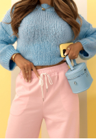 Kalhoty dresowe masełko Comfy & Trendy růžové