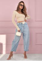 Kalhoty džínové  banana Adds New Life světle modré