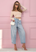 Kalhoty džínové  banana Adds New Life světle modré