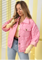 Krátká Prošívaná Bunda Spring Sings růžová