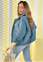 Krátká Prošívaná Bunda Spring Sings blankytná