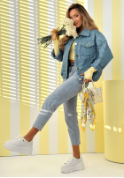 Krátká Prošívaná Bunda Spring Sings blankytná