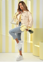 Krátká Prošívaná Bunda Spring Sings béžová