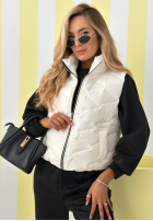 Krátká Prošívaná Vesta Spring Cloud ecru