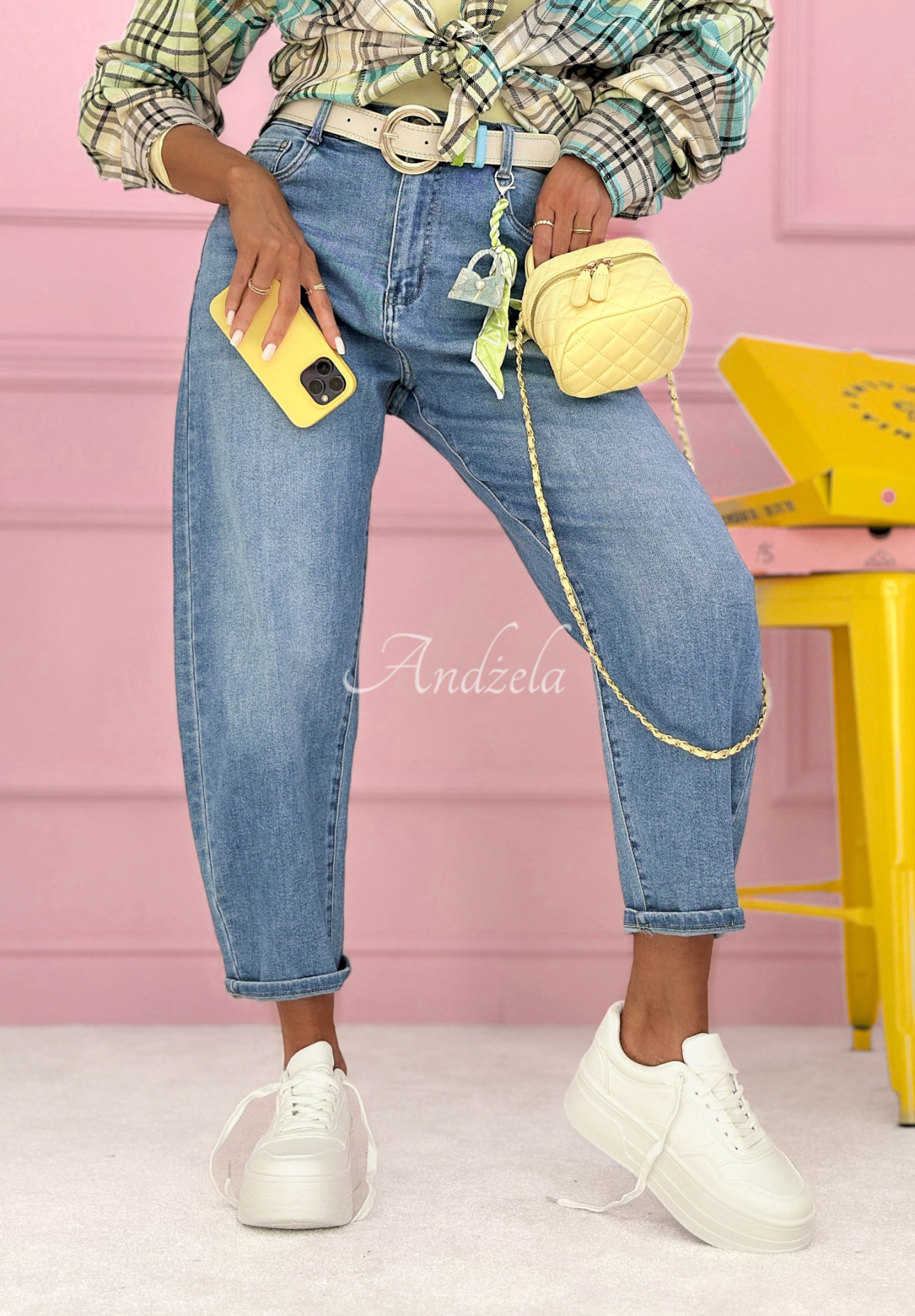 Džíny banana Just Passing Through světle modré