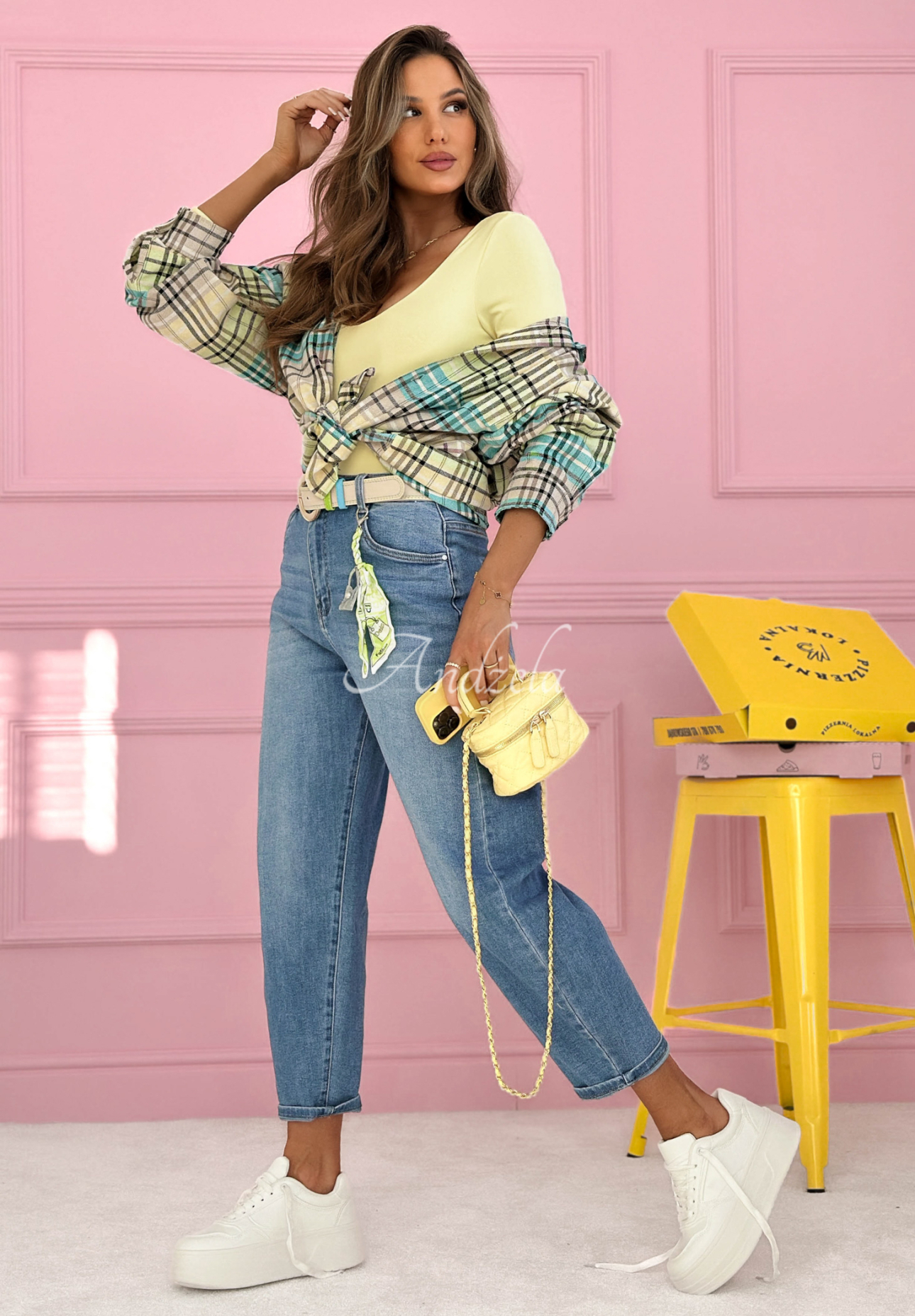 Džíny banana Just Passing Through světle modré