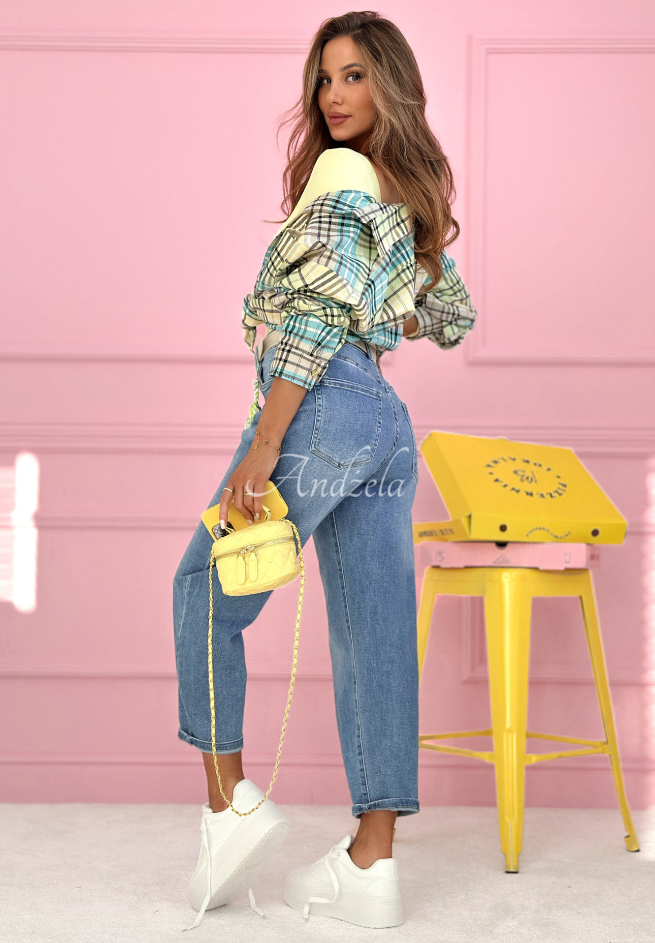 Džíny banana Just Passing Through světle modré