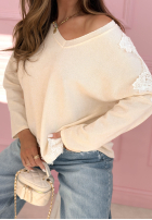 Bawełniana Halenka z koronką Softness And Lace ecru