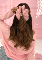 Tiulowa Sponka klamra do włosów kokarda černá