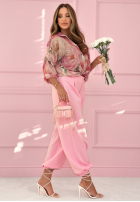 Kwiecista Košile z wiązaniem Blooming Touch modrá