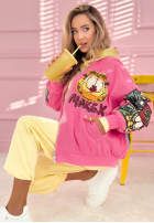 Bunda bomberka z nadrukami The Red Cat růžová