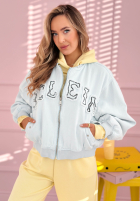 Bunda bomberka z naszywkami The Rabbit Lady blankytná