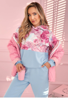 Tepláková souprava w kwiaty Comfy Floressa blankytný