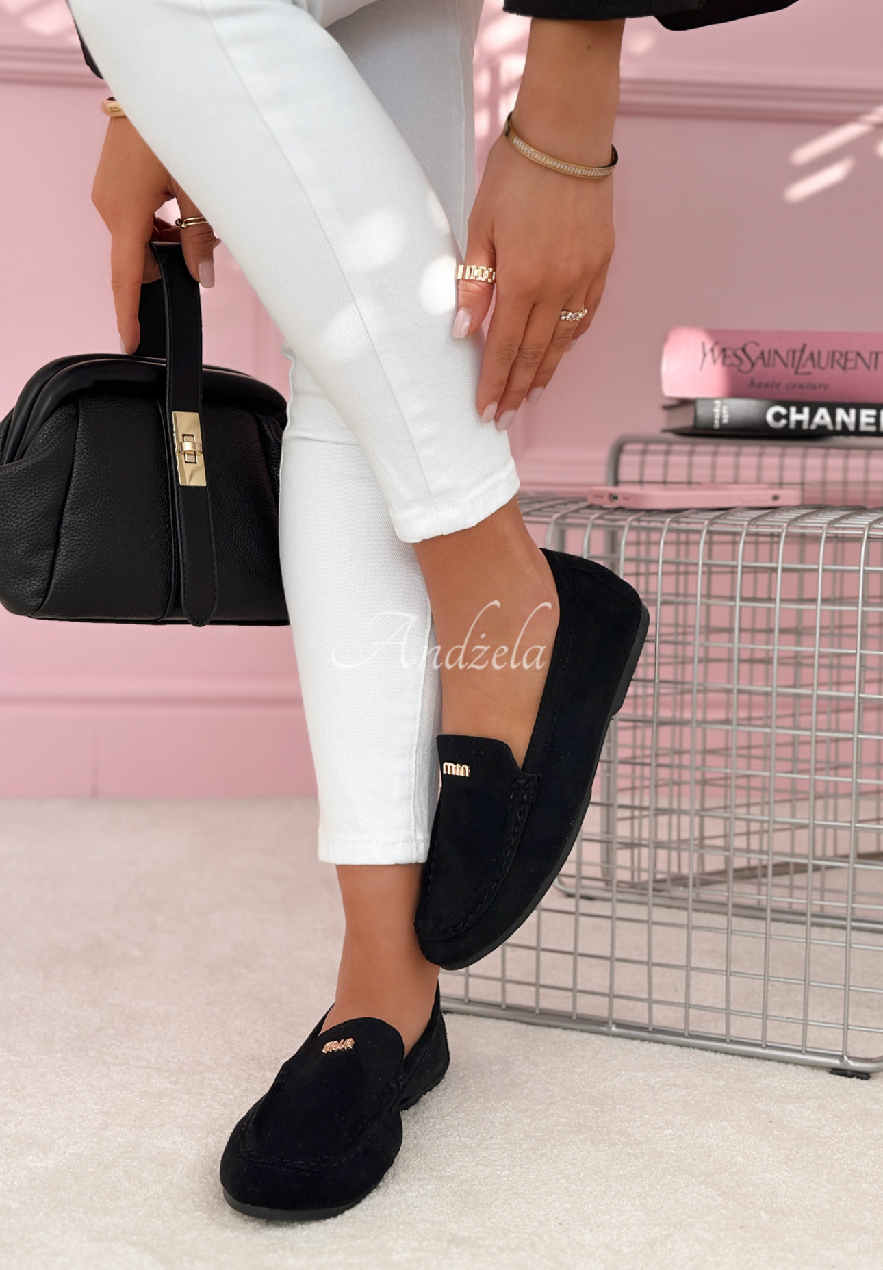 Semišové mokasíny Smile Of Light černé