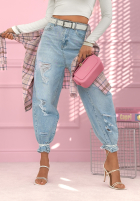 Kalhoty džínové  balloon z przetarciami Noah modré