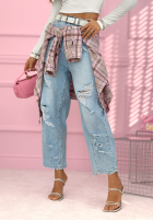 Kalhoty džínové  balloon z przetarciami Noah modré