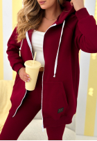 Rozpinana Mikina s kapucí Siempre vínová II