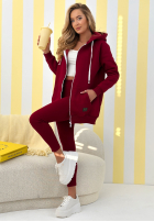 Rozpinana Mikina s kapucí Siempre vínová II