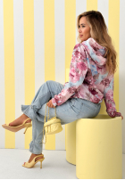 Kwiecista Mikina s kapucí Freshly Cut Flowers růžová