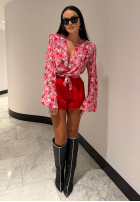 Kwiecista Halenka z wiązaniem La Milla Khloe růžová