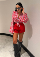 Kwiecista Halenka z wiązaniem La Milla Khloe růžová