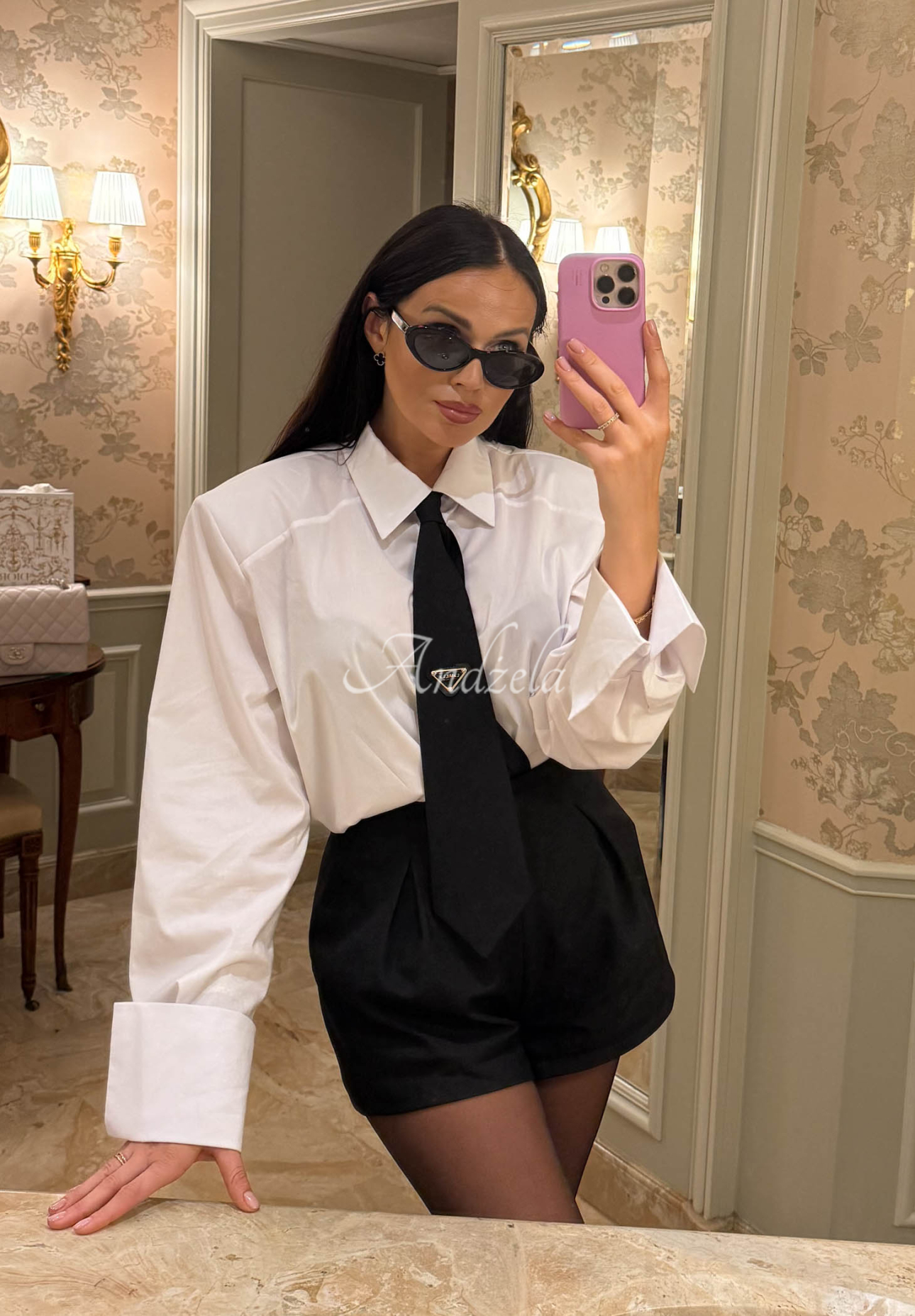 Bavlněná košile s kravatou La Milla Kendall Bílá