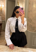 Košile z krawatem La Milla Kendall Bílá