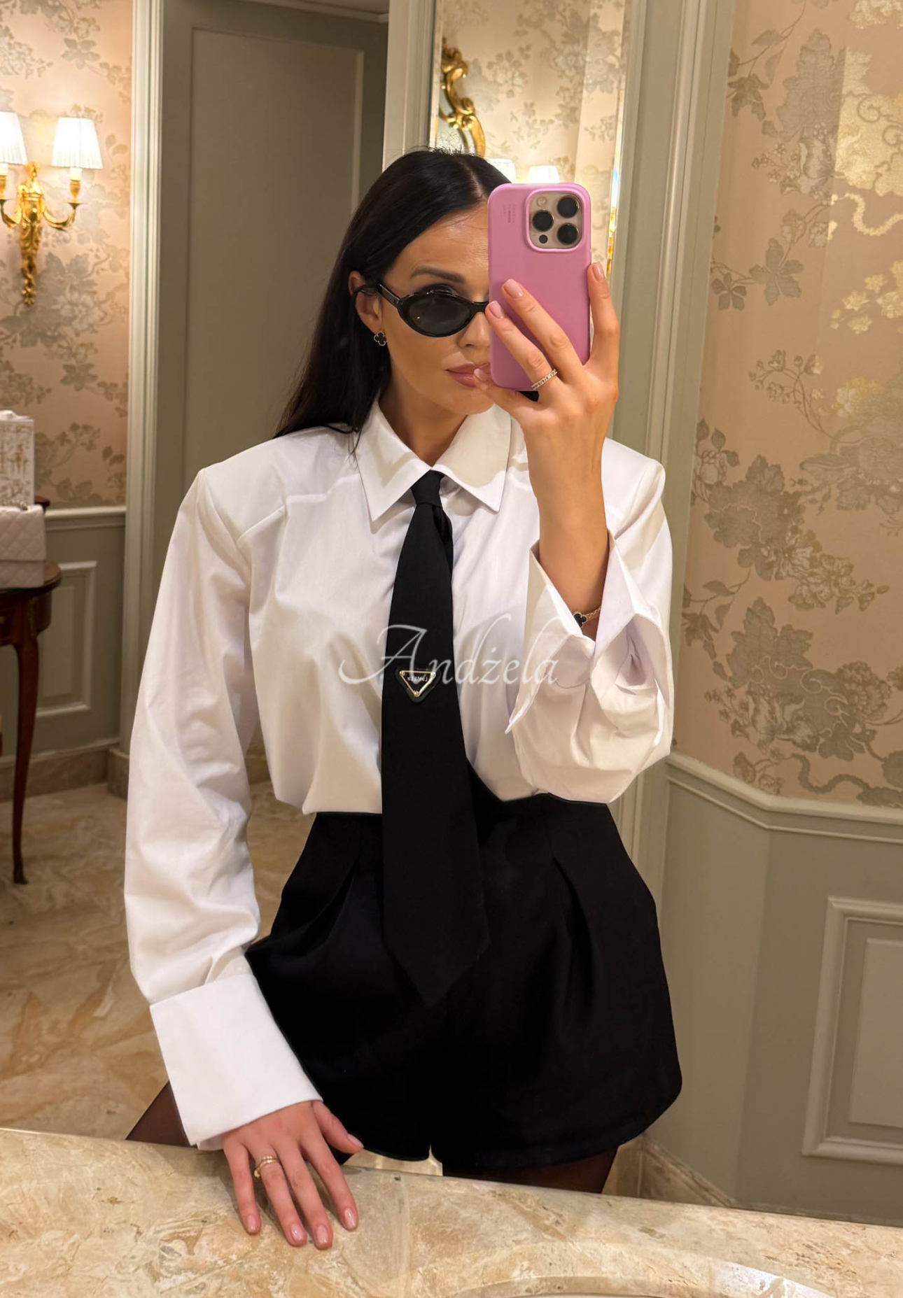 Bavlněná košile s kravatou La Milla Kendall Bílá