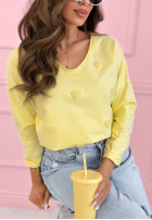 Halenka longsleeve z serduszkami Close To Heart Bílá