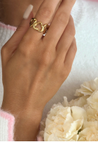 Regulowany Prstýnek serca Silent Glow zlatý